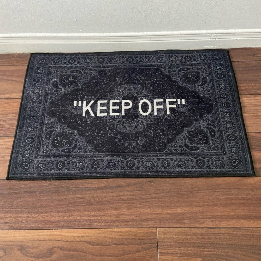 Black and White Decorative Rug
